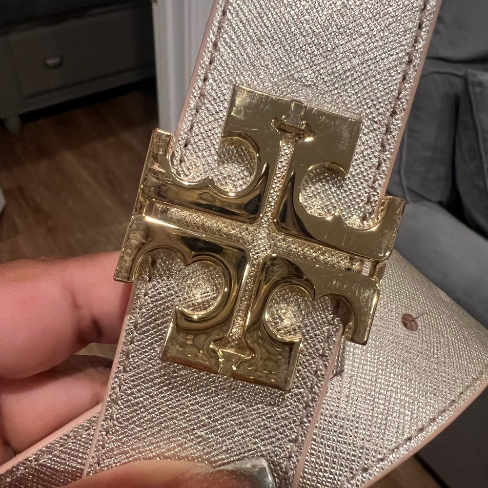 Tory Burch Gold Metallic Belt